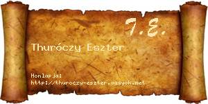 Thuróczy Eszter névjegykártya