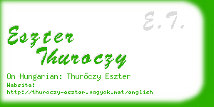 eszter thuroczy business card