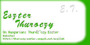 eszter thuroczy business card